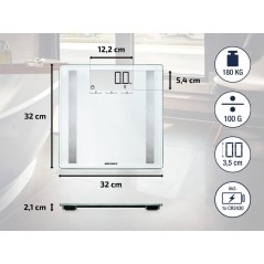 Soehnle Control 200 Bathroom Scale - Accurate, Stylish, and Reliable Weight Measurement (4006501638588)